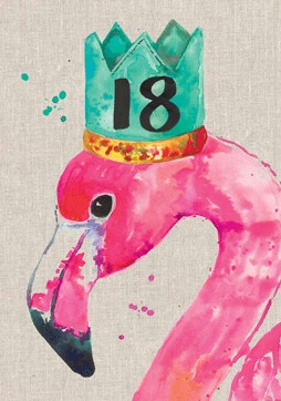 18th Flamingo Card