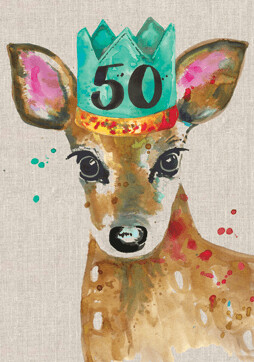 50th Deer Card