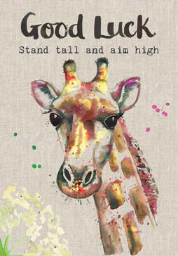 Good Luck Giraffe Card