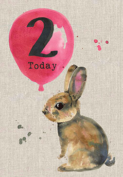 2nd Birthday Bunny Card