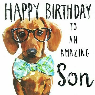 Son Sausage Dog Birthday Card