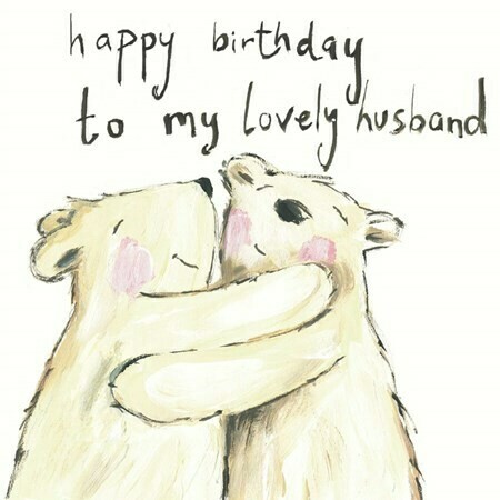 Lovely Husband Bears Birthday Card