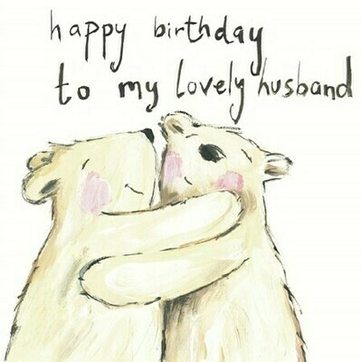 Lovely Husband Bears Birthday Card