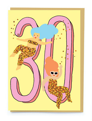 30th Girls Birthday Card