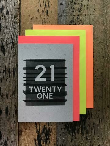 Neon 21 card