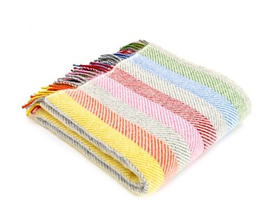 Tweedmill Rainbow Stripe Throw