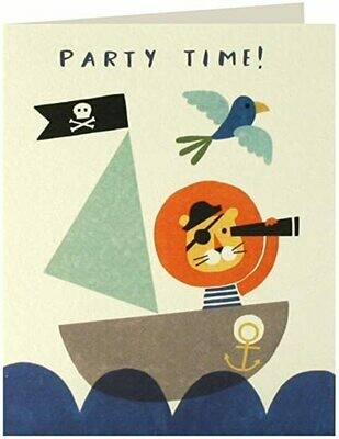 Lion Pirate Party Invitation Cards Pack of 5