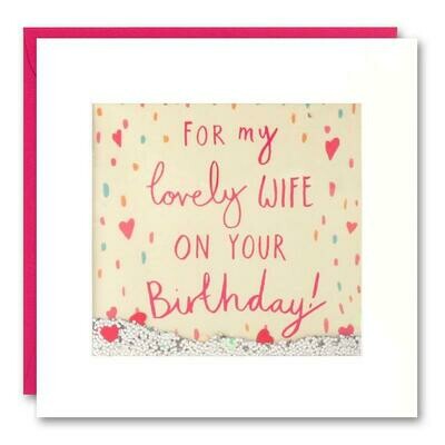 Lovely Wife Shakies Birthday Card
