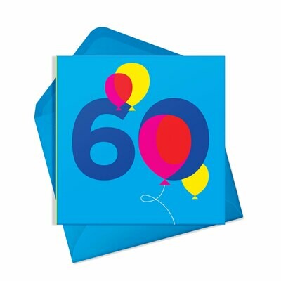 60 Balloons Card