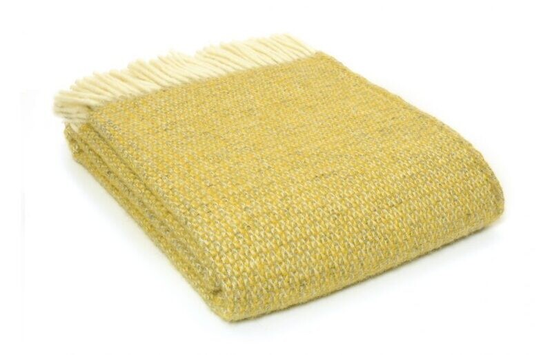 Tweedmill Illusion Throw - Yellow &amp; Grey