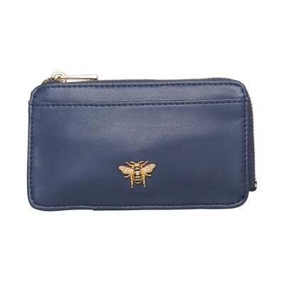 Alice Wheeler Bee Coin Purse - Navy