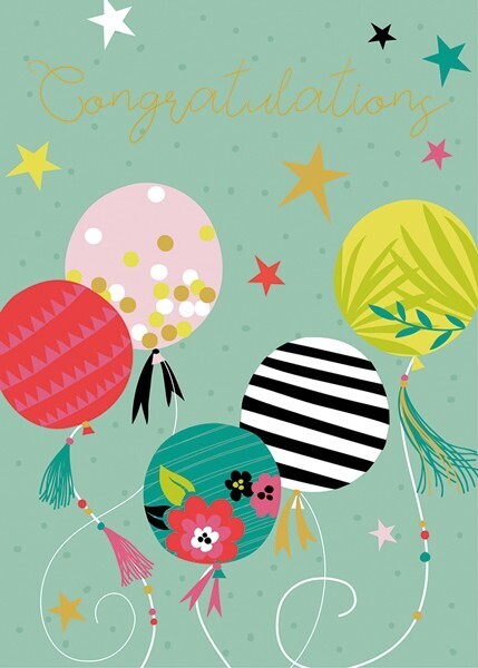 Congratulations Balloons Card