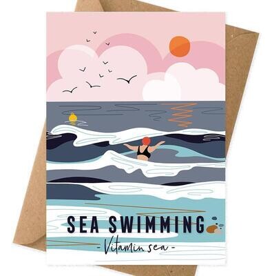 Vitamin Sea Sea Swimming Card