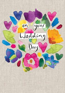 Wedding Day Bright Flowers Card