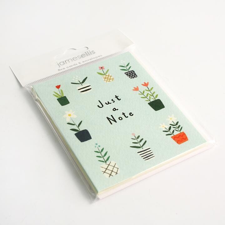 Just A Note Plant Pots Mini Cards Pack 5