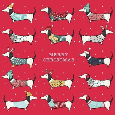 Sausage Dogs Charity Christmas Card Pack