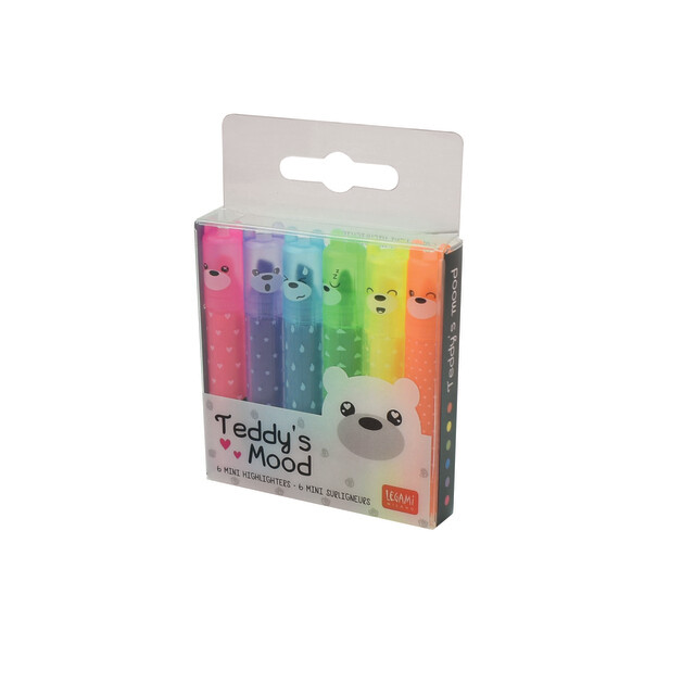 Legami Mini Neon Highlighters - Set 6