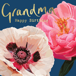 Grandma Birthday Flowers Card