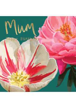 Mum Birthday Peonies Card