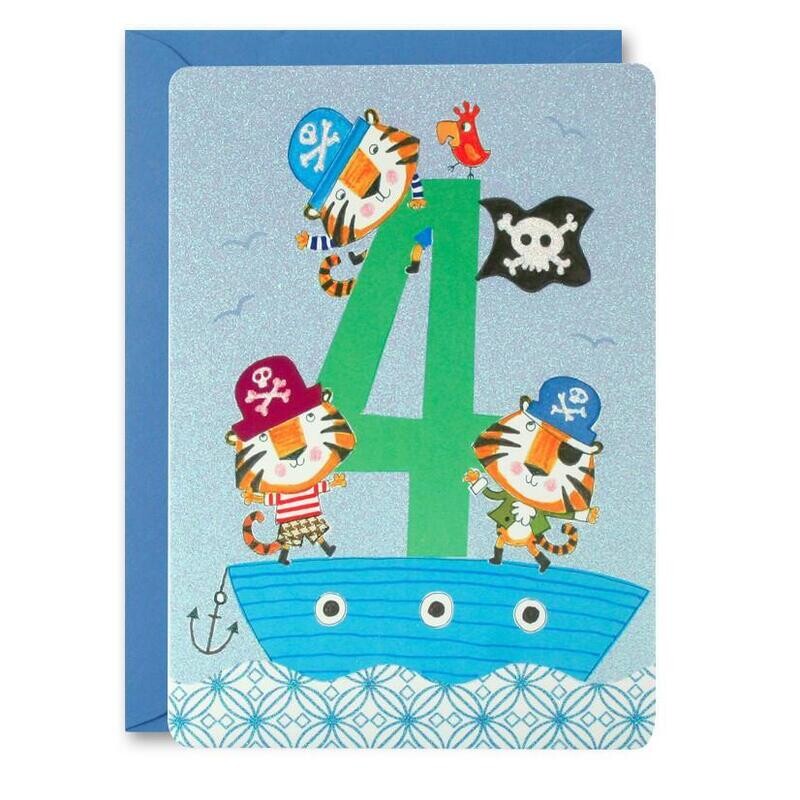 4th Birthday Tiger Card