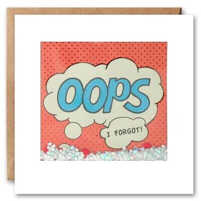 Oops I Forgot Shakies Card