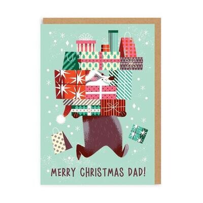 Merry Christmas Dad Parcels Card