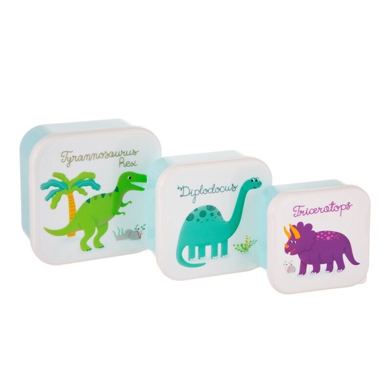 Roarsome Dinosaurs Set Of 3 Snack Pots