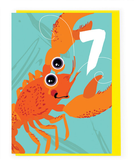 7th Birthday Lobster Card