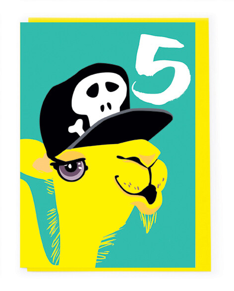 5th Birthday Cool Camel Card