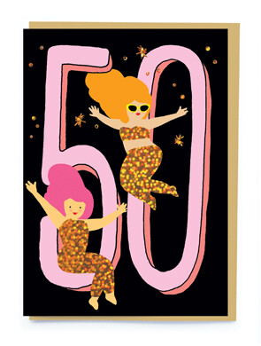 50th Girls Birthday Card