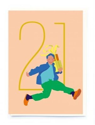 21st Birthday Boy Card