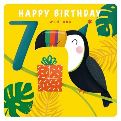 7th Birthday Toucan Card