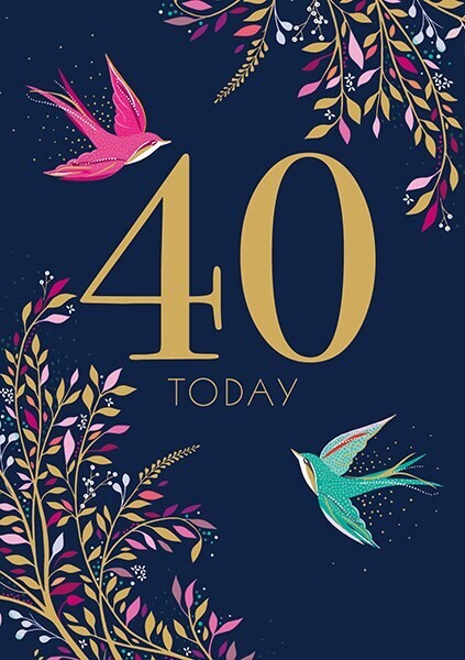 Sara Miller 40th Birthday Card