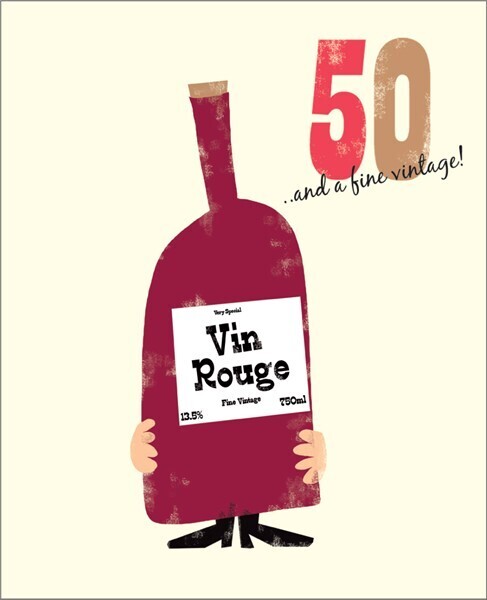 50th Vintage Birthday Card