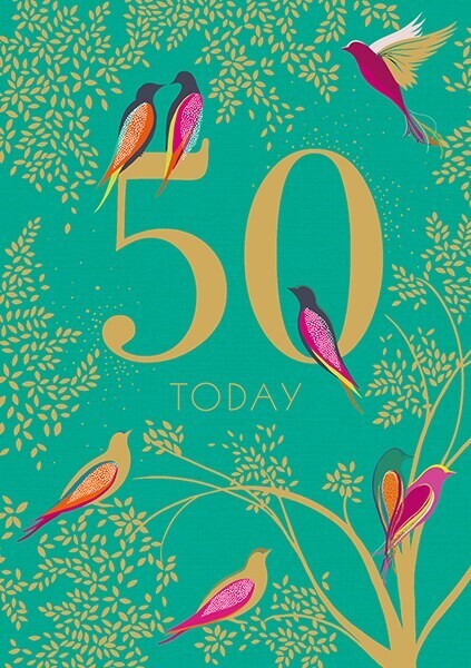 Sara Miller 50th Birthday Card