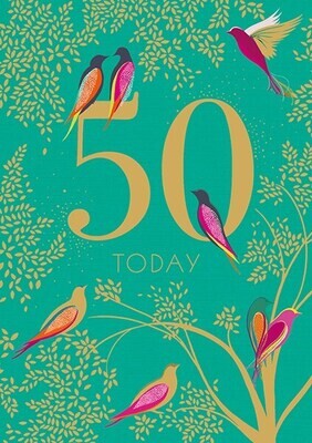 Sara Miller 50th Birthday Card