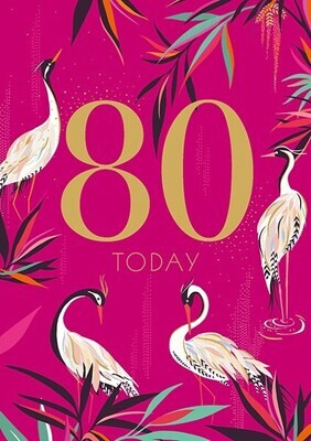 Sara Miller 80th Birthday Card