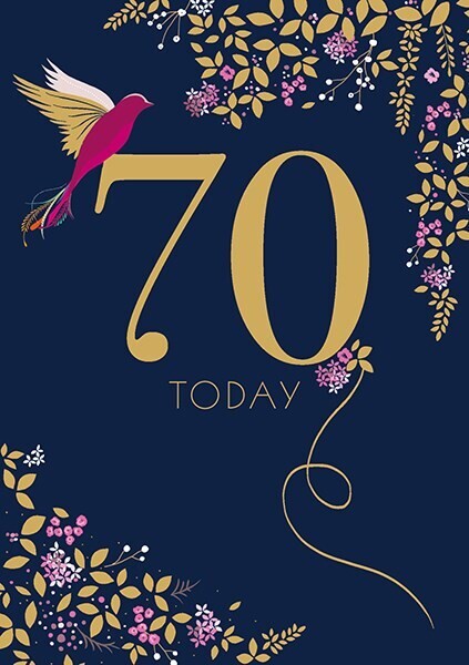 Sara Miller 70th Birthday Card