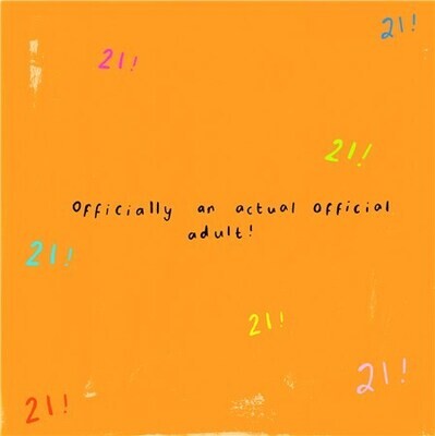 Official Adult 21st Birthday Card