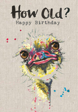 How Old Ostrich Birthday Card
