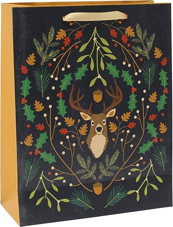 Stag Christmas Medium Gift Bag