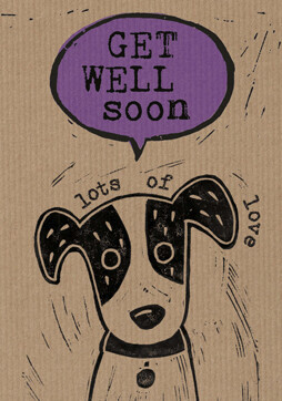 Get Well Soon Dog Card