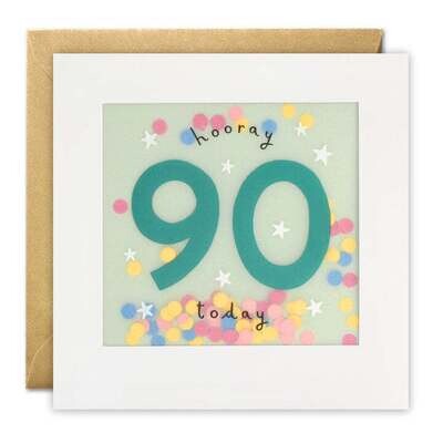 90th Birthday Shakies Card