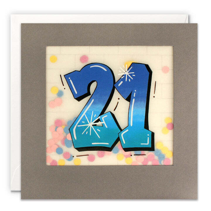 21st Birthday Graffiti Shakies Card