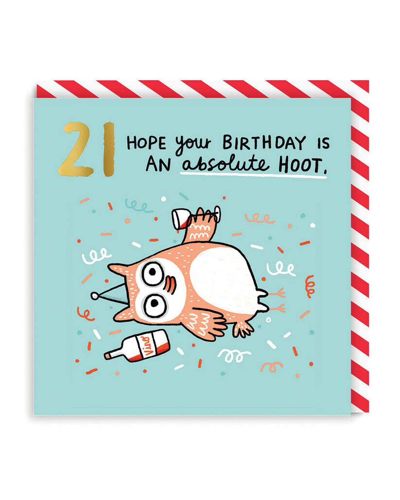 21st Birthday Hoot Card