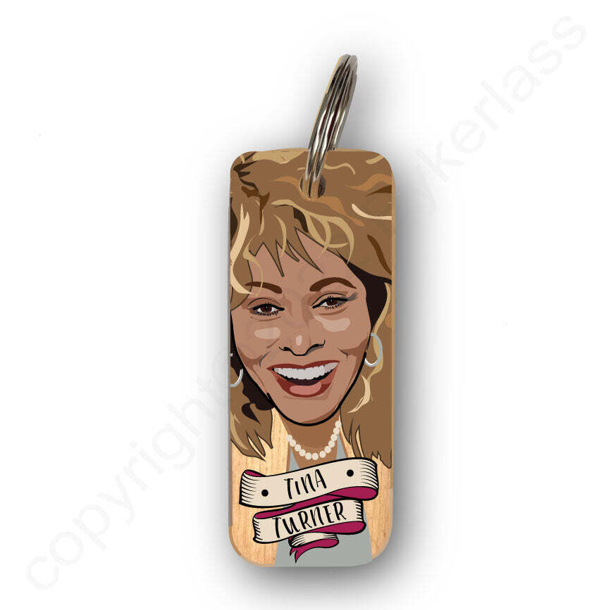 Tina Turner Wooden character Keyring