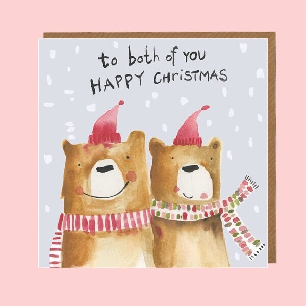 Both Of You Bears Christmas Card