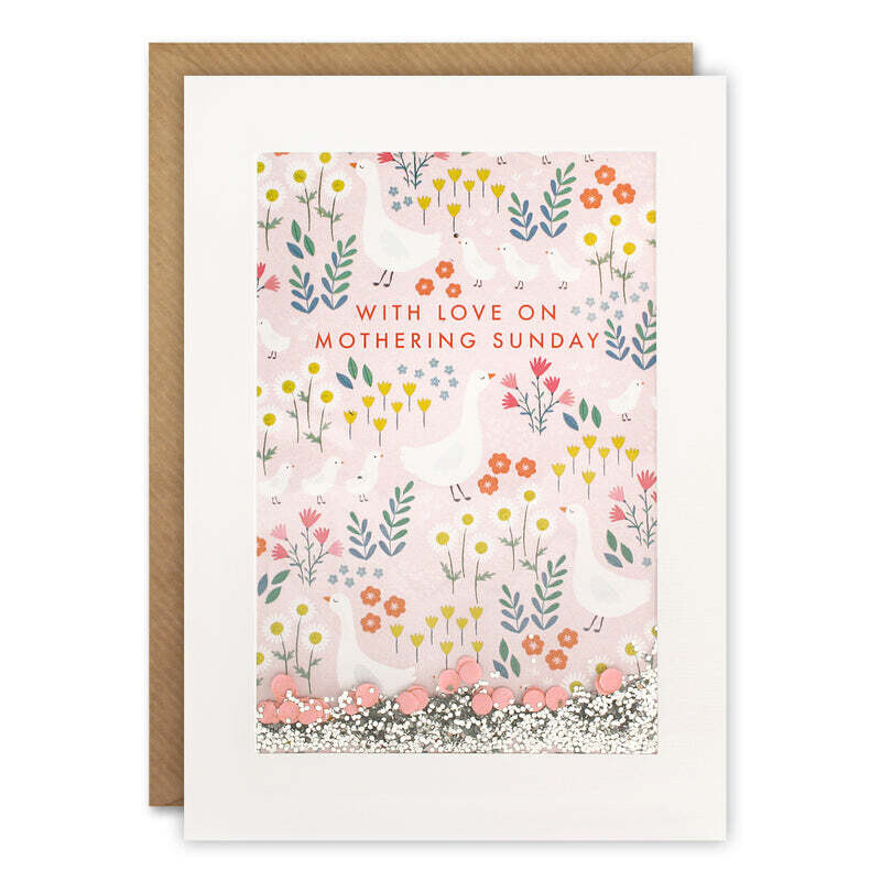 Geese Mothering Sunday Shakies Card