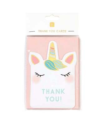 Unicorns Thank You Cards Pack Of 8