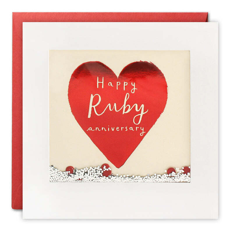 Ruby Anniversary Shakies Card